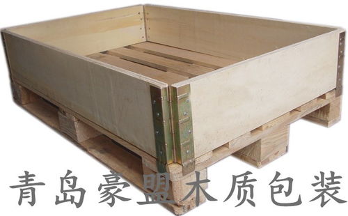 青岛免熏蒸出口木箱订做 一次性发货使用，结实四面进叉的理想选择